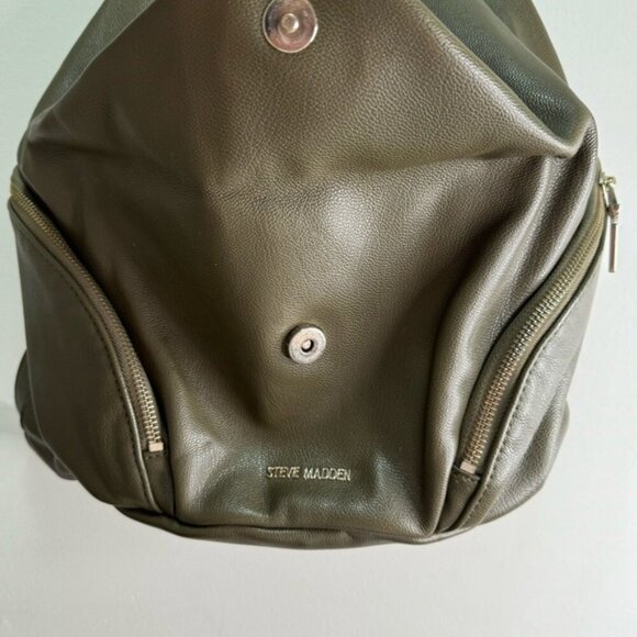 Steve Madden Faux Leather Green MIni Backpack - Picture 5 of 10